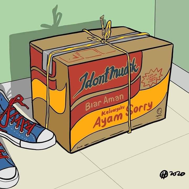 Parodi illustrasi larangan mudik lebaran yang unik2